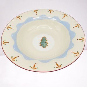 Hartstone Pottery Christmas Confections 12" Pasta Bowl 12" USA Tree Cookie